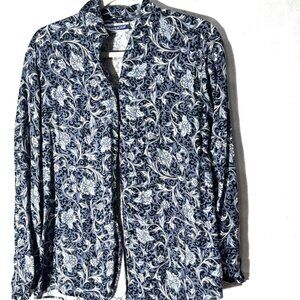 Pendleton Collection Size 8 Shirt Blouse Top Paisley Top Button Up Soft Baroque